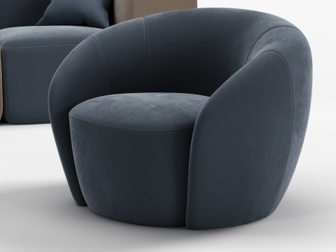 SoftContours Modern Furniture Set 3D-Modell