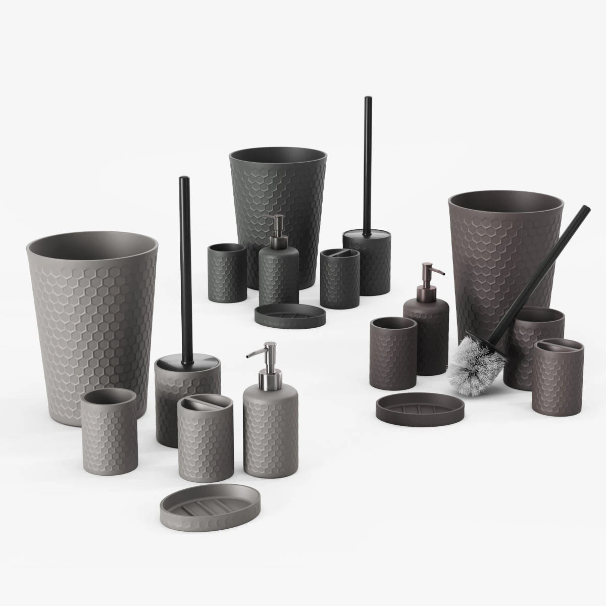 Zccz Bathroom Accessory Set 3D Model .c4d .max .obj .3ds .fbx .stl .blend