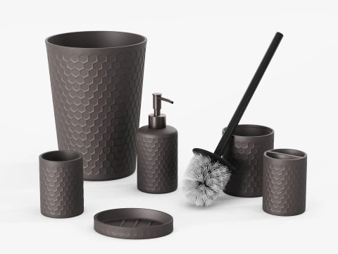 Zccz Bathroom Accessory Set 3D Model