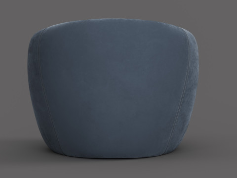 Modern Velvet Armchair - Customizable Color Model 3D
