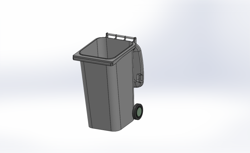 240 Lt Plastic Garbage Container 3D Model .c4d .max .obj .3ds .fbx .stl .blend 