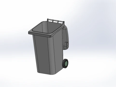 Contenitore per rifiuti in plastica da 240 Lt Modello 3D