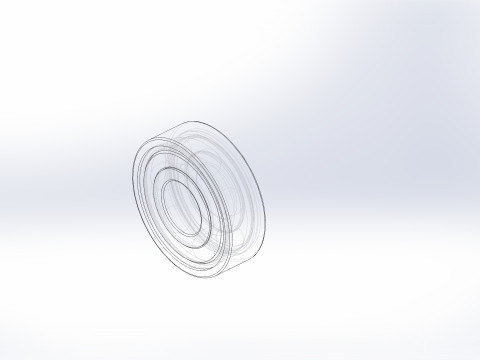 Łożysko serii 6000 Model 3D