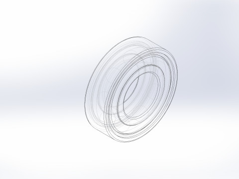 Серия 6004 Подшипник 20x42 3D Модель