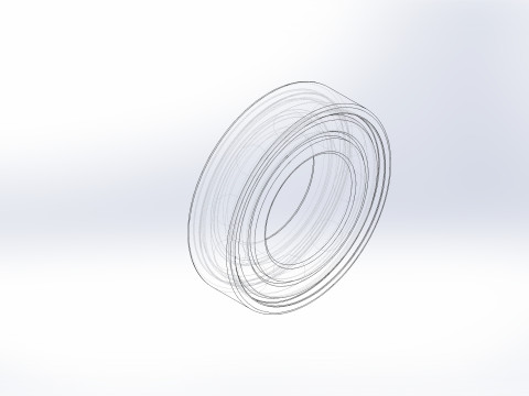 Серия 6005 Подшипник 25x47 3D Модель