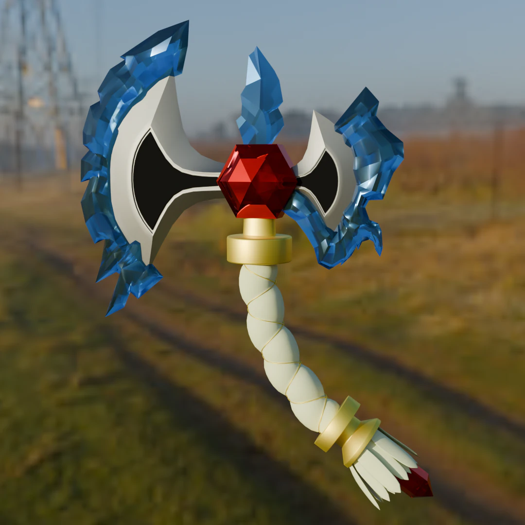 Ice axe 3D Model .c4d .max .obj .3ds .fbx .stl .blend 