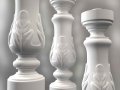 Baluster Column with leaves for cnc milling 3D print model 3D print model Model Cetak 3D