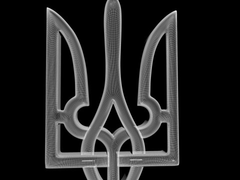 Picture of a Cossack with a trident Ukraine for a CNC machine 3D print model Modelo de Impressão 3D