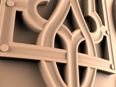 Shield of a warrior with a trident for cnc and 3d printing 3D Print Model
