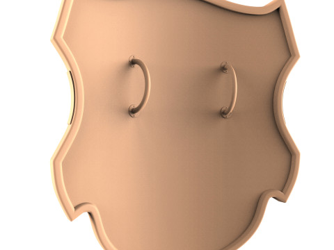 Shield of a warrior with a trident for cnc and 3d printing 3D Print Model