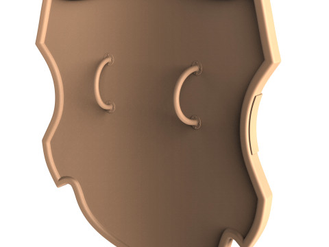Shield of a warrior with a trident for cnc and 3d printing 3D Print Model