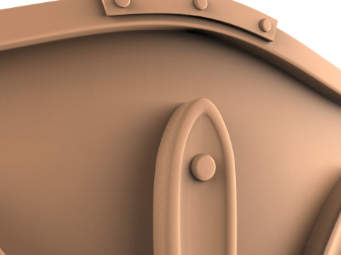 Shield of a warrior with a trident for cnc and 3d printing 3D Print Model