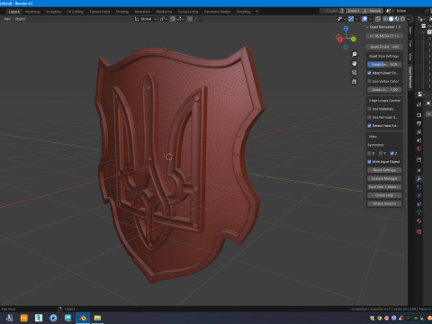 Shield of a warrior with a trident for cnc and 3d printing 3D Print Model