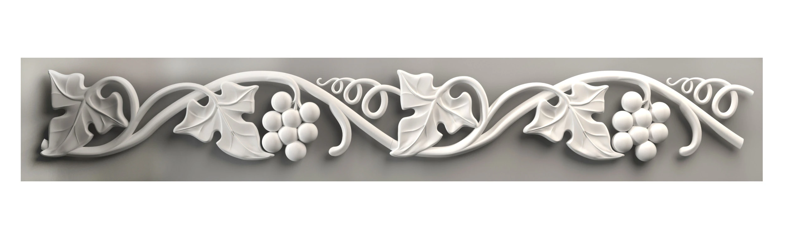 Grape leaf decor for CNC router 3D Print Model .c4d .max .obj .3ds .fbx .stl .blend 