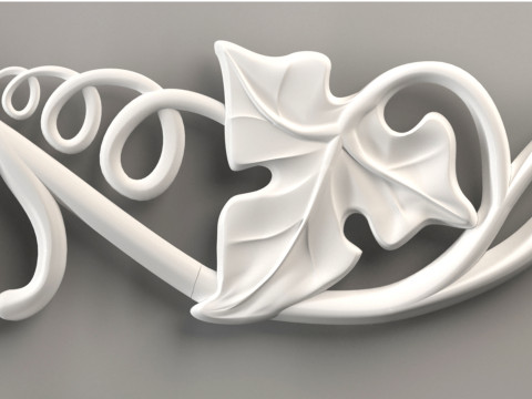 Grape leaf decor for CNC router Modèles 3D en vedette