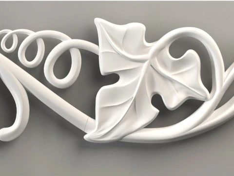Grape leaf decor for CNC router 3D Print Model