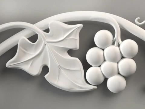 Grape leaf decor for CNC router 3D Print Model