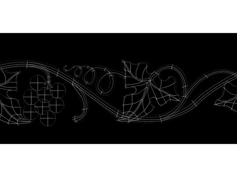 Grape leaf decor for CNC router Modèles 3D en vedette
