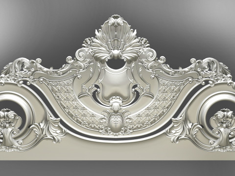 Baroque headboard for engraving on a CNC machine 3D Print Model
