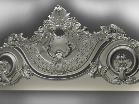 Baroque headboard for engraving on a CNC machine 3D Print Model