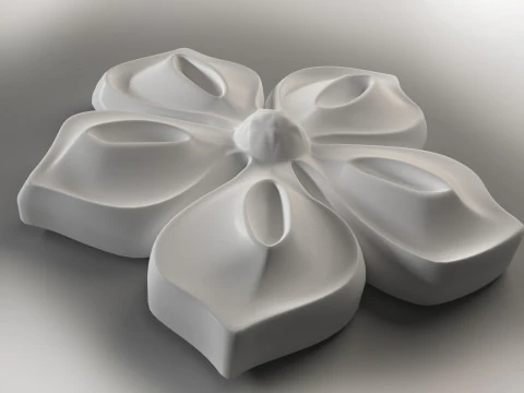 Flower for CNC router 3D Print Model