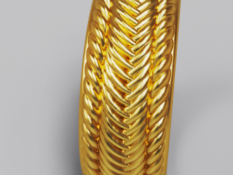 Finger ring with relief weaving for CNC router and 3d printer 3D-printmodel