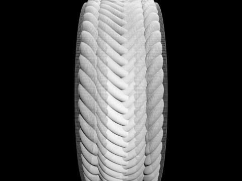 Finger ring with relief weaving for CNC router and 3d printer 3D-printmodel