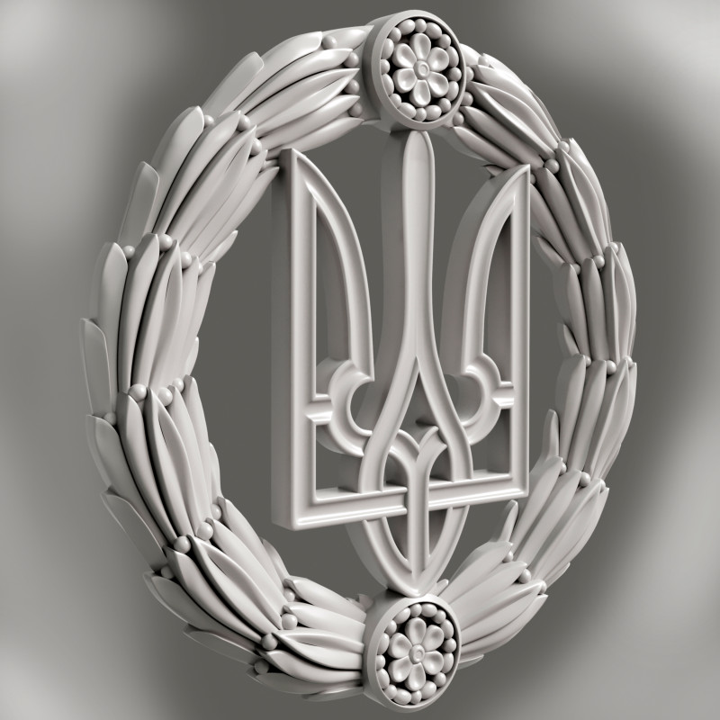 Trident coat of arms of Ukraine stl for cnc milling machine 3D Print Model .c4d .max .obj .3ds .fbx .stl .blend 