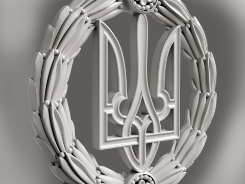 Trident coat of arms of Ukraine stl for cnc milling machine Modelo de impresión 3D