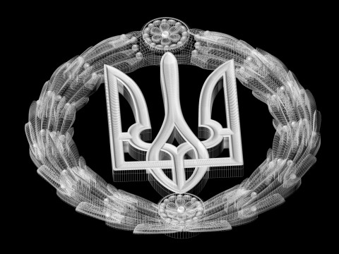 Trident coat of arms of Ukraine stl for cnc milling machine 3D Print Model