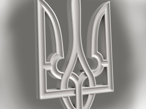 Trident coat of arms of Ukraine stl for cnc milling machine Modelo de impresión 3D