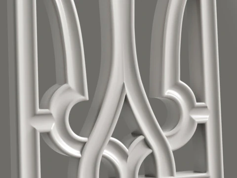 Trident coat of arms of Ukraine stl for cnc milling machine 3D Print Model