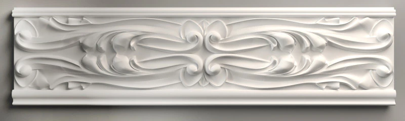 decoraci&oacute;n de z&oacute;calo de moldura de pared stl para enrutador CNC Modelo de impresión 3D .c4d .max .obj .3ds .fbx .stl .blend 