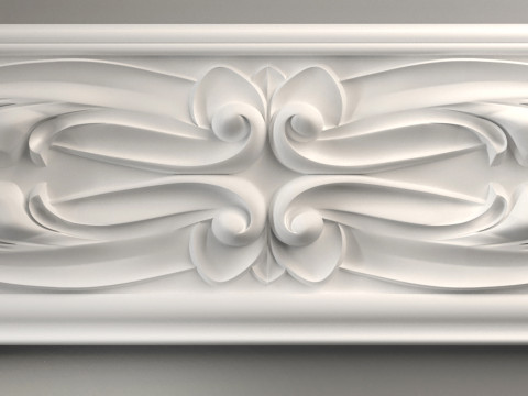 stl wall molding plinth decor for CNC router 3D Print Model