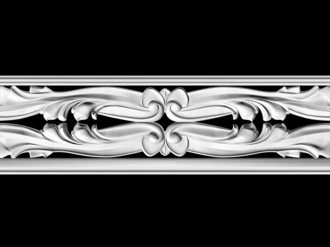 decoraci&oacute;n de z&oacute;calo de moldura de pared stl para enrutador CNC Modelo de impresión 3D