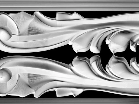 decoraci&oacute;n de z&oacute;calo de moldura de pared stl para enrutador CNC Modelo de impresión 3D