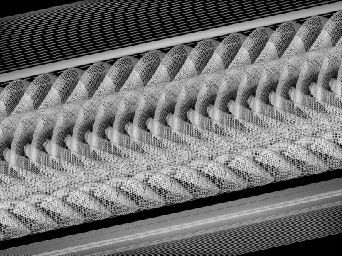 stl wall molding plinth decor for CNC router 3D-Druckmodell