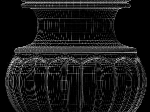 Baluster Column with leaves for cnc milling 3D प्रिंट मॉडल