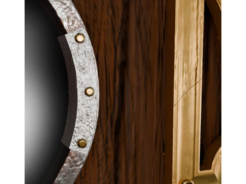 Shield of a warrior with a trident made of gold 3D Model