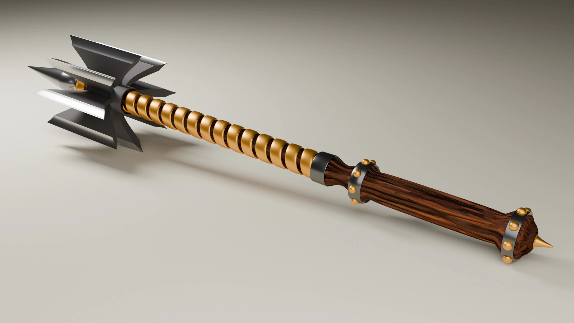 Mace ax high-poly model 3D Model .c4d .max .obj .3ds .fbx .stl .blend