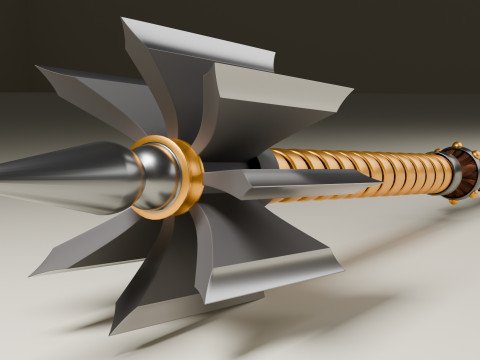 Mace ax high-poly model Modelo 3D