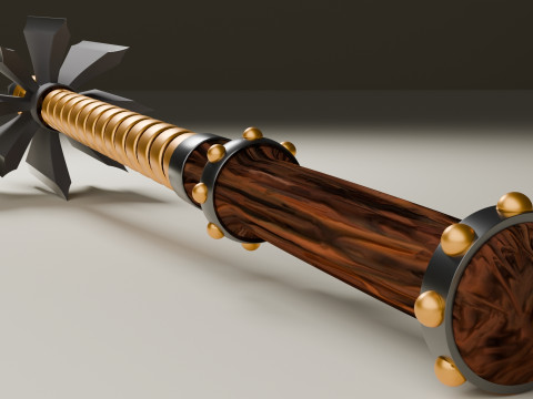 Mace ax high-poly model Modelo 3D