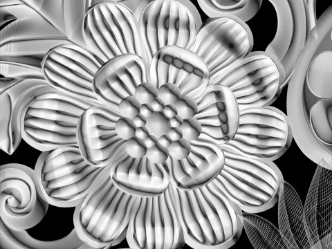 Wall molding plinth cutout decor for CNC router 3D print model Model Cetak 3D