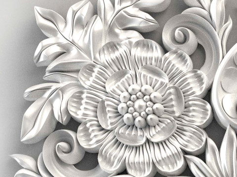Wall molding plinth cutout decor for CNC router 3D print model Model Cetak 3D