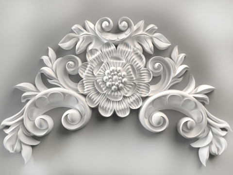 Wall molding plinth decor for CNC router 3D print model Modelo de impresión 3D