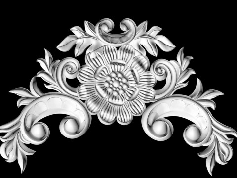 Wall molding plinth decor for CNC router 3D print model Modelo de Impressão 3D