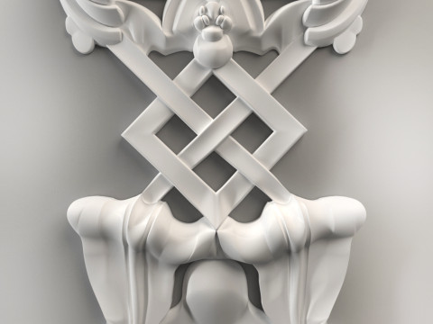 Wall molding plinth decor for CNC router 3D print model 3D Print Model
