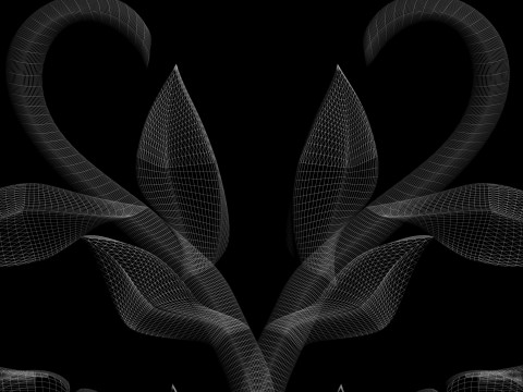 Wall decor flowers with leaves for milling CNC machines model 3D print 3D 프린트 모델