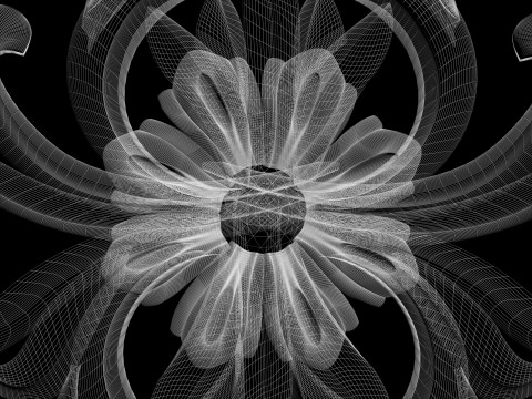 Wall decor flowers with leaves for milling CNC machines 3D print model 3D Baskı Modeli