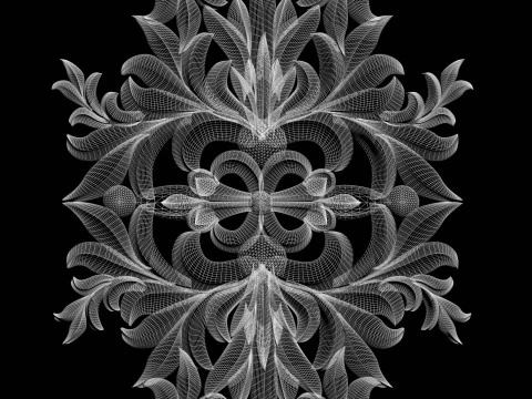 Настенный декор цветы с листьями для фрезерных станков с ЧПУ 3D модель для печати 3D Принт Модель